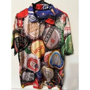 PLAY LOUD GOLF POLO/BEER BOTTLE CAPS XL